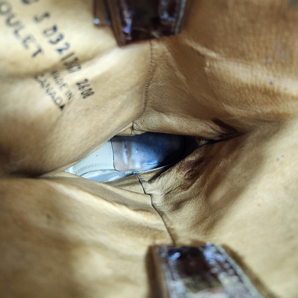 Boulet Canada Western Cowgirl Boot Brown Leather Snip Toe | Women's Size 8.5 - Picture 10 of 15